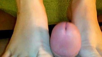 play with my cock  feetjob  